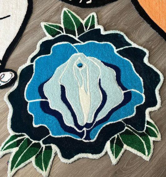 Blue Venus Blossom Rug